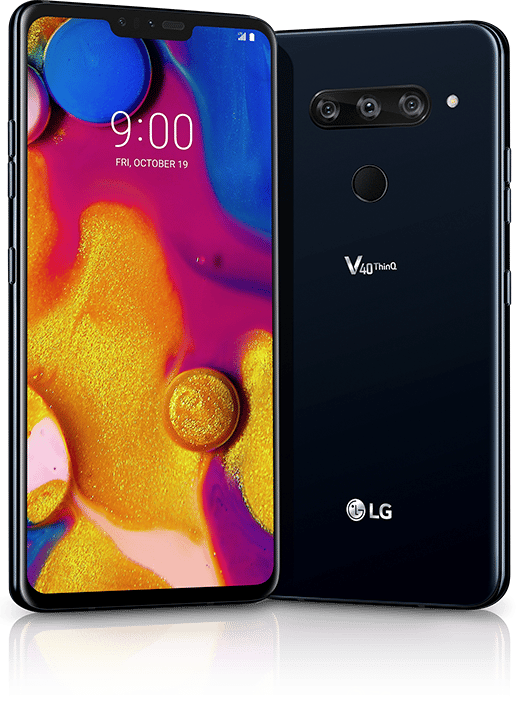 Frontal del LG V40 ThinQ
